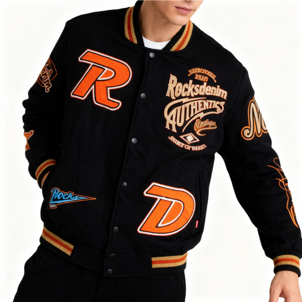 Rocksdenim - Varsity Not For Design - Jacket Varsity Premium Pria Wanita