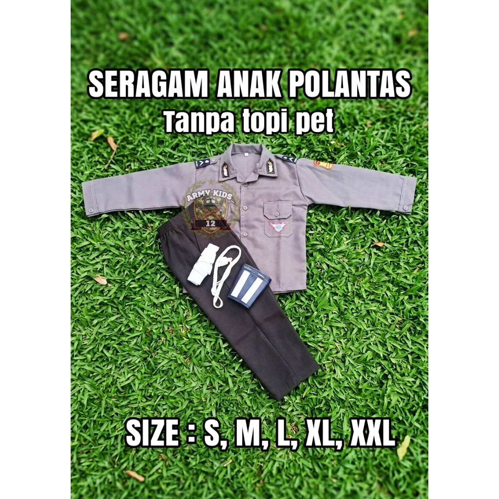 SERAGAM POLISI ANAK TK / BAJU SERAGAM ANAK TK / BAJU SERAGAM ANAK TK CUSTOM