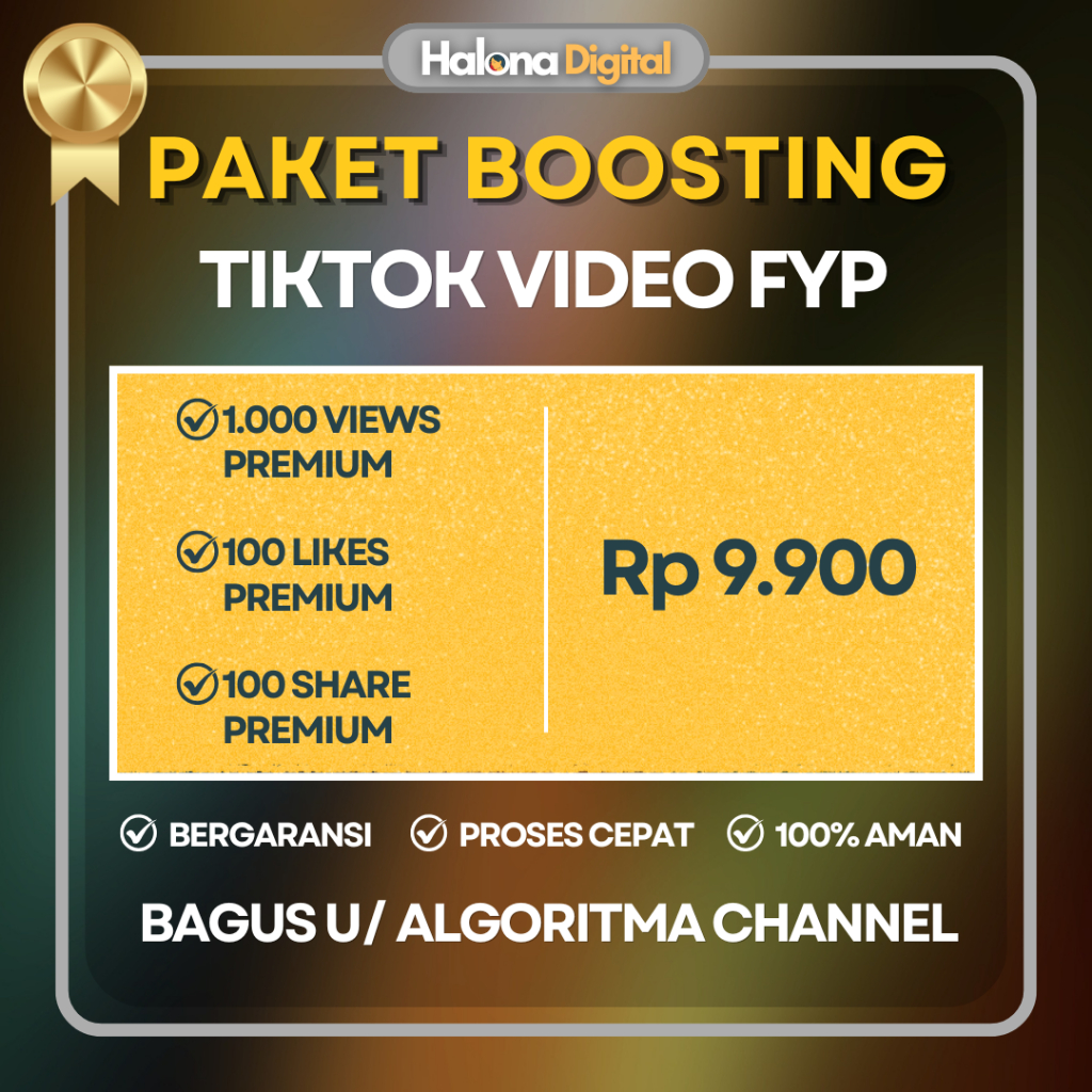 Paket Tiktok FYP Like View Tiktok Permanen, dan Share - TERMURAH