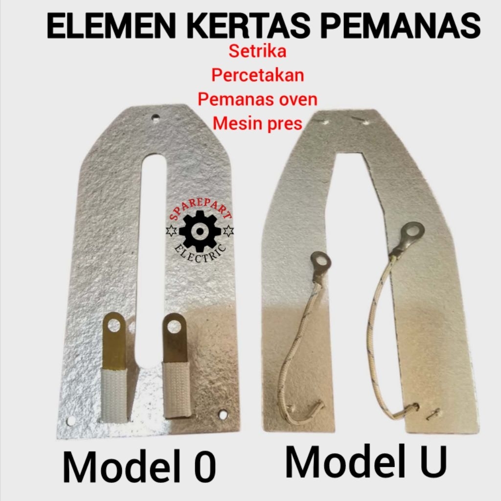 ELEMEN KERTAS PEMANAS OVEN SETRIKA GOSOKAN / PERCETAKAN /MESIN PRES DLL