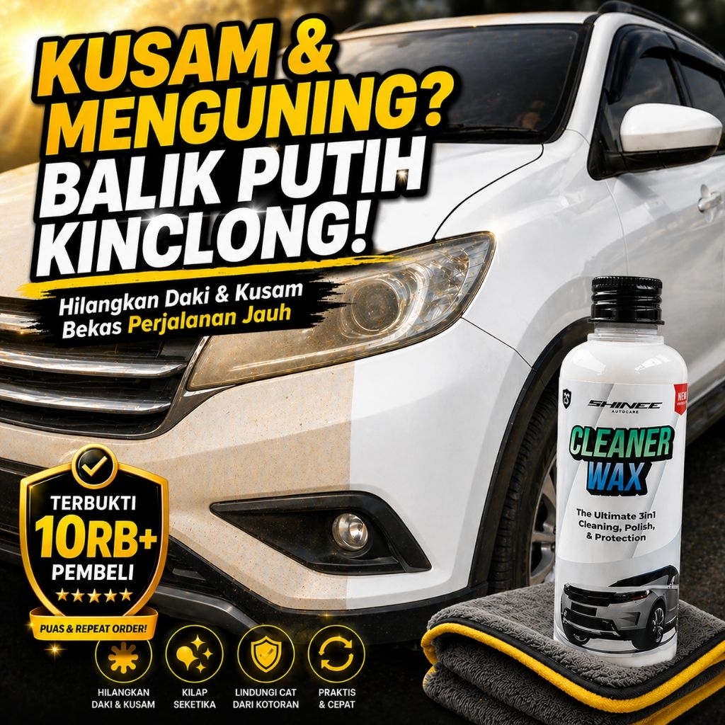 BestPromo Cleaner Wax Shinee Poles Body Mobil Penghilang Baret Wax Pengkilap Mobil Putih