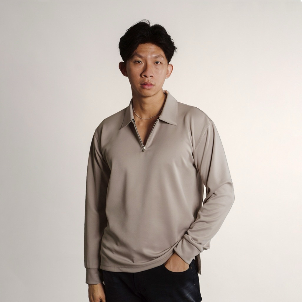 Signore Polo Half Zip Scuba