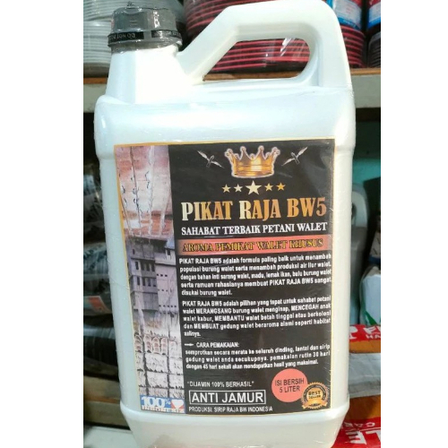 Pikat Raja BW5 Parfume Dinding Aroma Pemikat Walet Isi 5 Liter Anti Jamur Perangsang Walet