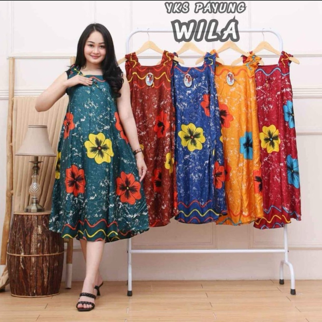 Daster wanita kekinian tanpa lengan daster payung daster yukensi