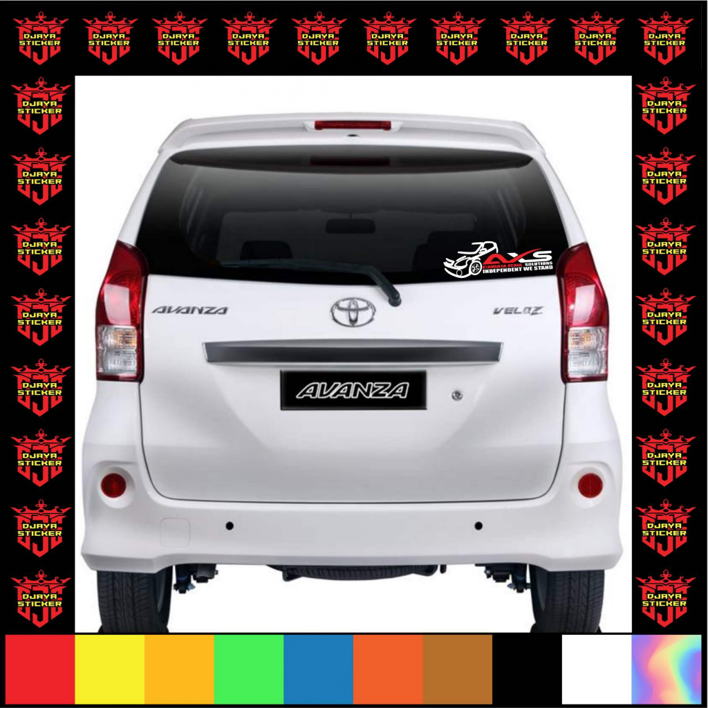 CUTTING STICKER KOMUNITAS AXS Stiker Variasi KACA MOBIL DAIHATSU XENIA TOYOTA AVANZA keren timbul DA