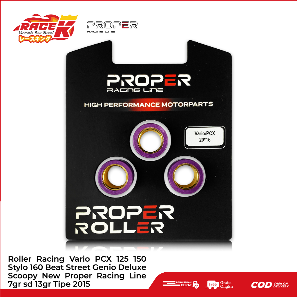 PROPER Roller Honda Vario PCX ADV Stylo BeAT Deluxe Genio Scoopy Fi eSP Street Techno Old New 125 15