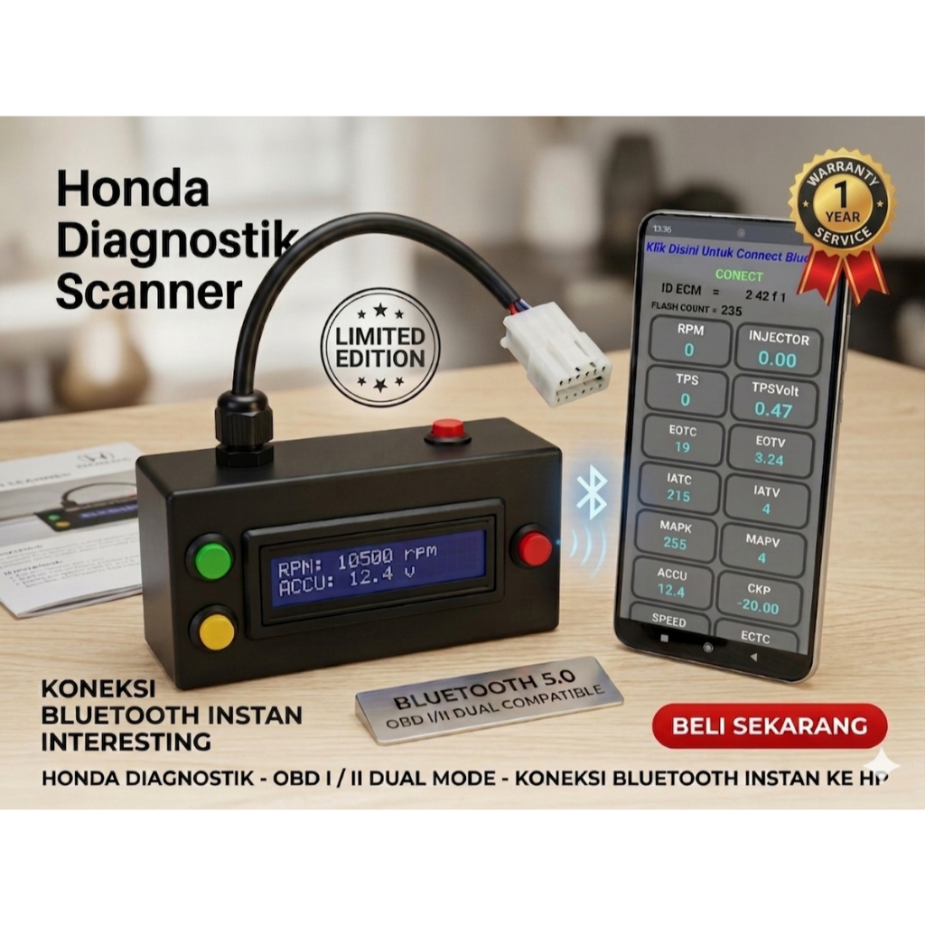 IT scaner motor honda OBD1 & OBD2