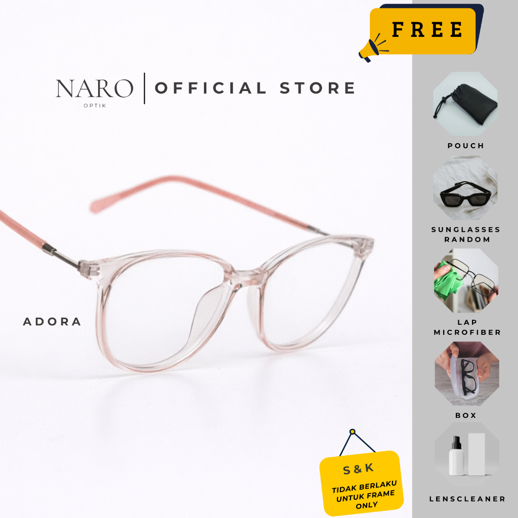 NARO Frame Kacamata Adora Wanita Kotak Kecil