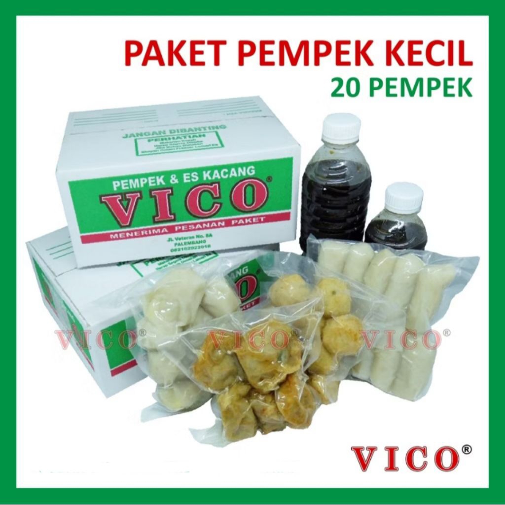 20 Pieces Pempek Kecil - PEMPEK VICO ASLI PALEMBANG PAKET KECIL ISI 20