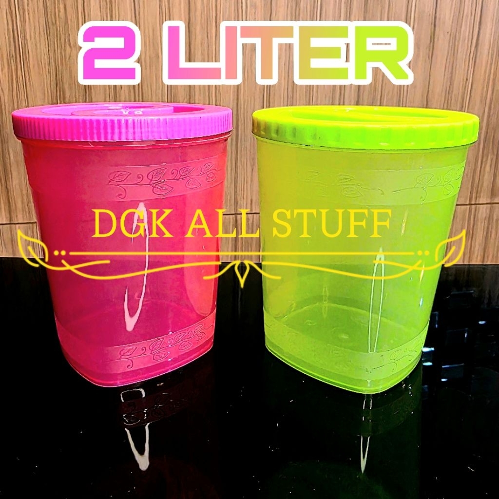 Toples Stoples Sealware Bulat Tempat Wadah Kue Kering Nastar Kerupuk Cemilan Snack Lebaran Idul Fitr