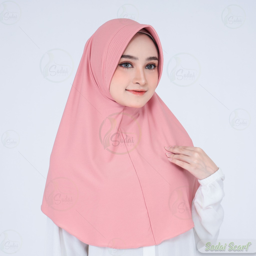 Hijab Bergo Hamidah Sport Jersey Ukuran M