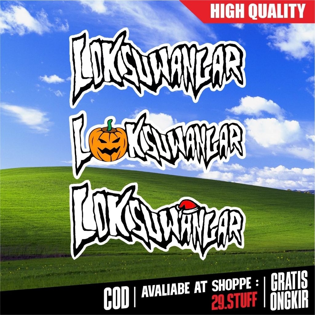 STIKER STICKER COKSUWANGAR (20 cm) BABYBONG, STIKER LAPTOP STIKER HELM, UKURAN BESAR ANTI AIR DAN PA