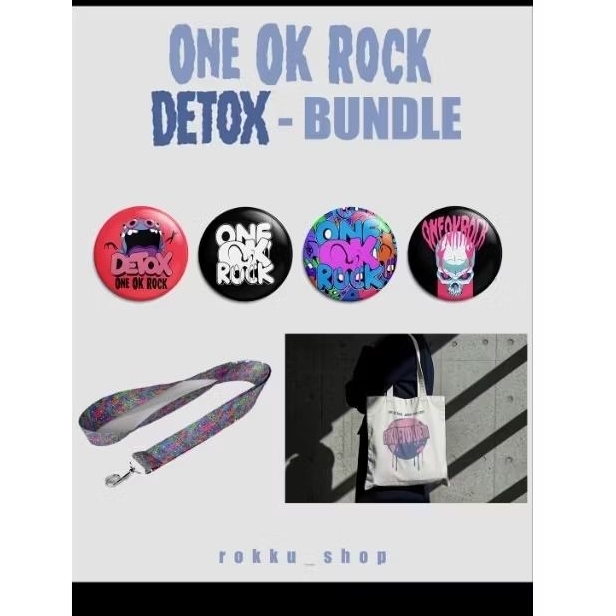 bundle lanyard totebag pin one ok rock detox album