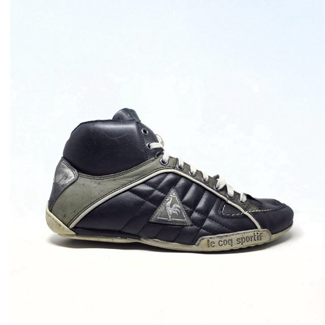 Sepatu Le Coq Sportif Mid Kulit Size 43 Portugal Kulit Vintage Pria