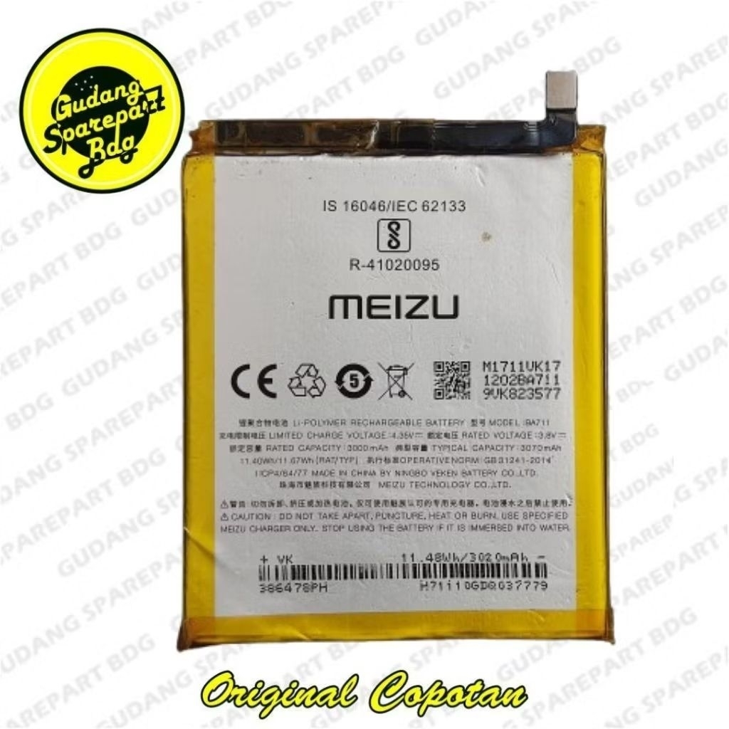 Baterai Meizu M6 BA711 Second Copotan