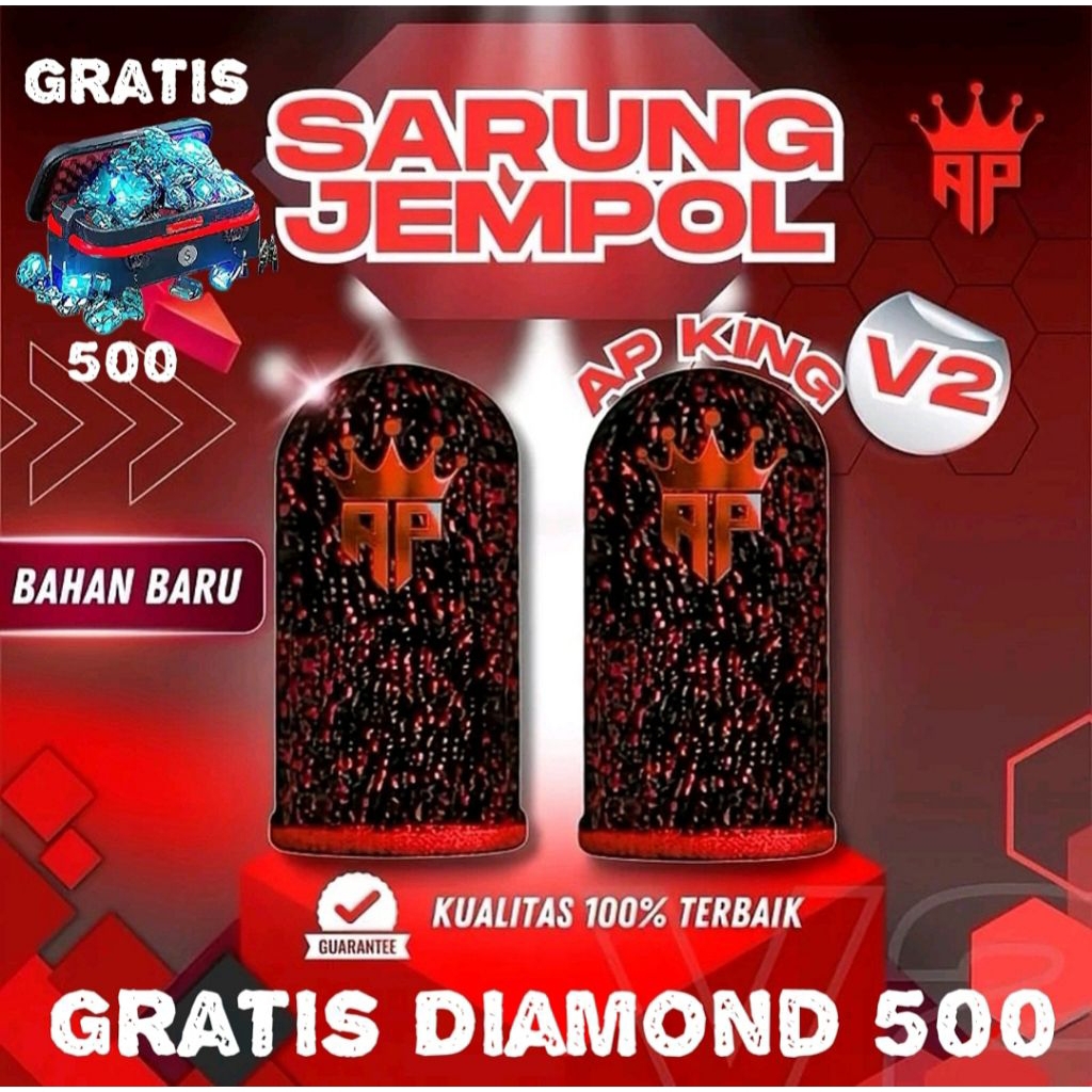 SARUNG JEMPOL GAMING AP KING V2 ANDRA AKSESORIS GAME MOBILE LEGENDS & FREE AKUN FF DAN DIAMOND ANTI 