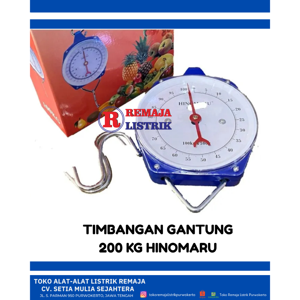Timbangan Gantung Jarum 200Kg Hinomaru