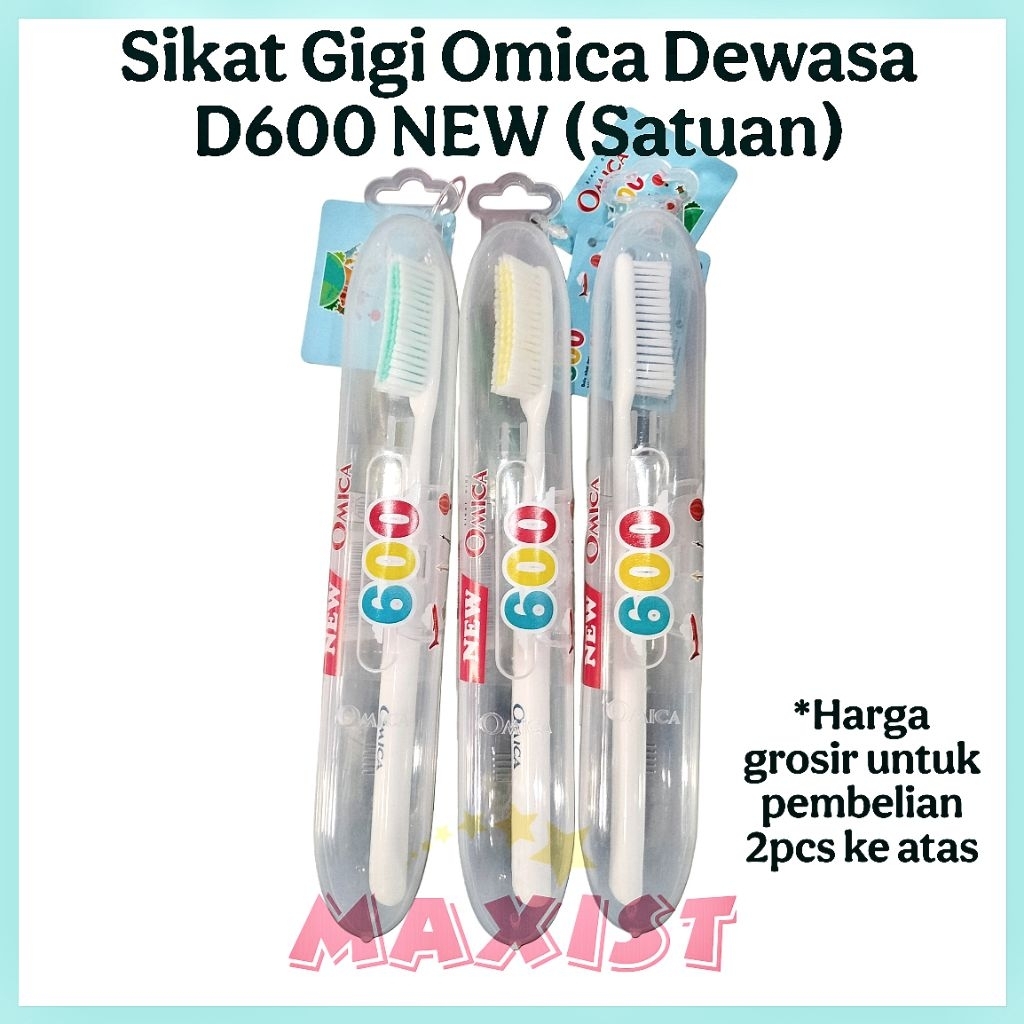 Sikat Gigi Omica D 600 New (Satuan) Sikat Gigi Dewasa