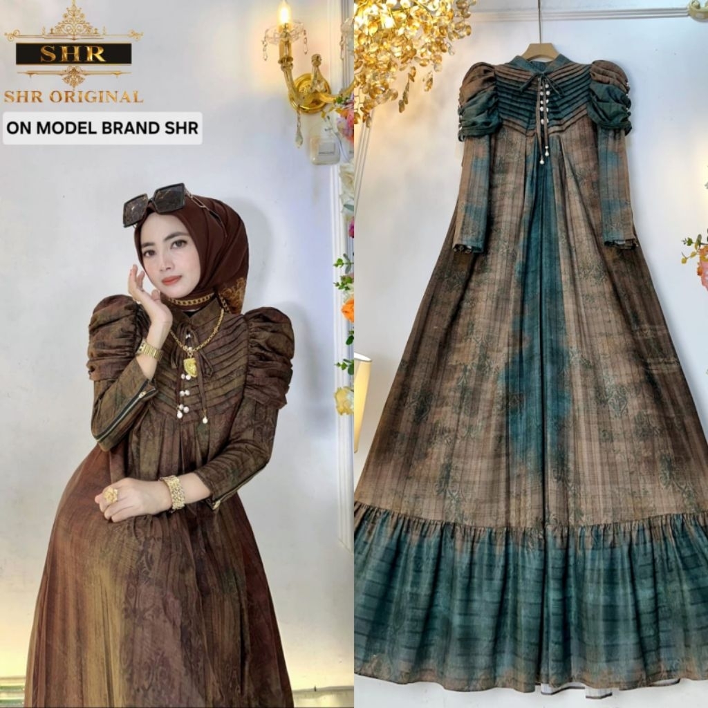 new midi dress katun bkk motif gradasi batik ori SHR