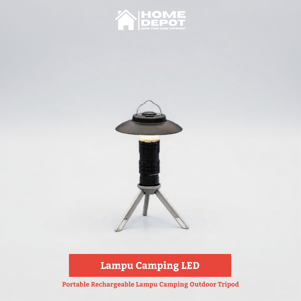 Lampu Camping LED Portable Rechargeable Lampu Camping Outdoor Tripod
