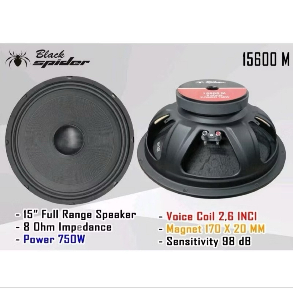 Speaker 15 inch Black Spider 15600 BS 15600 Blackspider 15600 MB