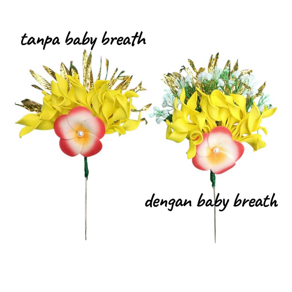 Bunga Oncer Kuning Daksina Linggih isi krengseng/ cucuk sandat emas untuk daksina linggih/persembahy