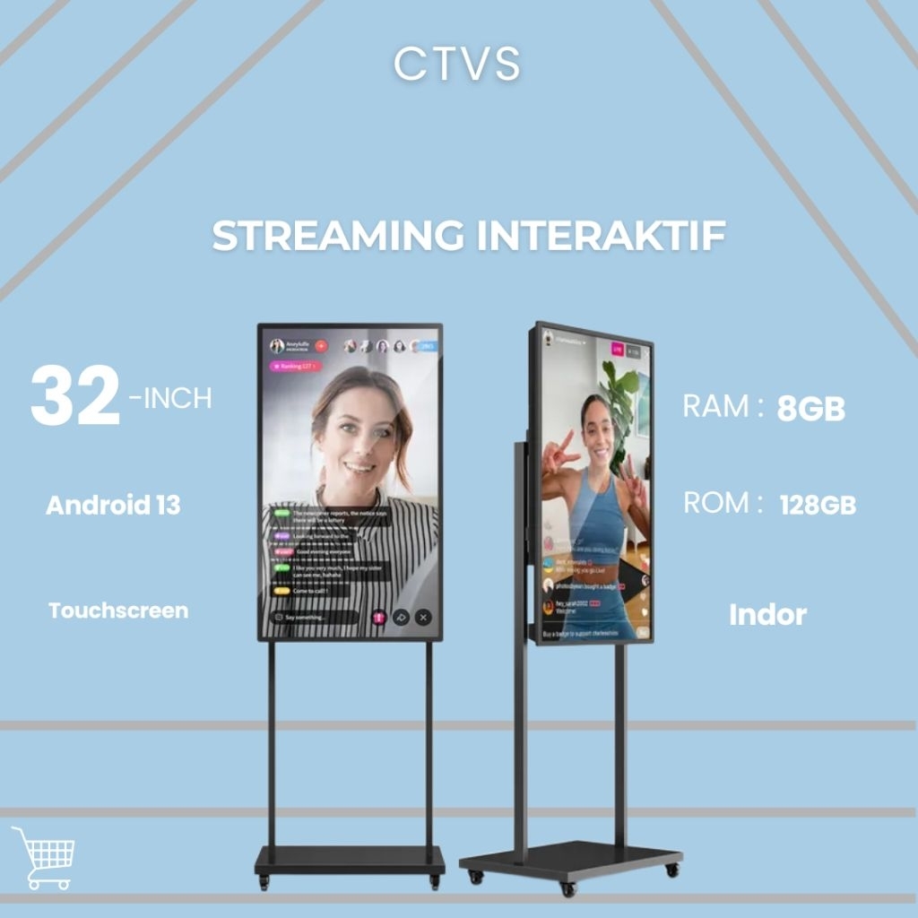 Streaming Interaktif Layar Sentuh 32-inch untuk Tiktok Instagram youtube Live Show