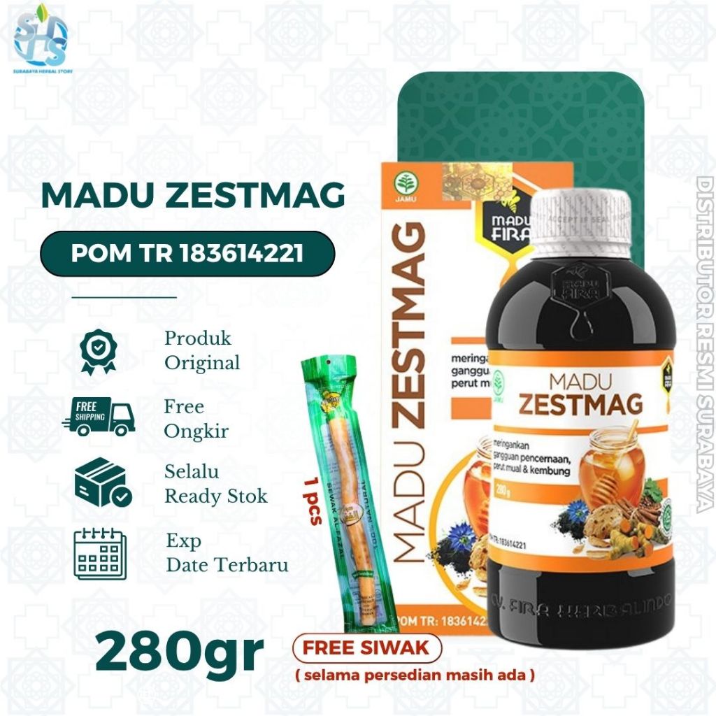 Madu Zestmag Original  100 % Asli Madu Herbal Asam Lambung Maag