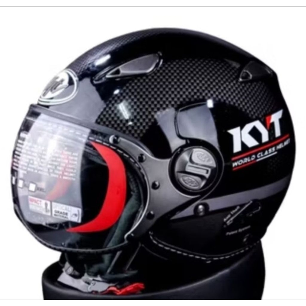 HELM KYT ELSICO CARBON,SANRIO WHITE PULL WARNA ORIGINAL