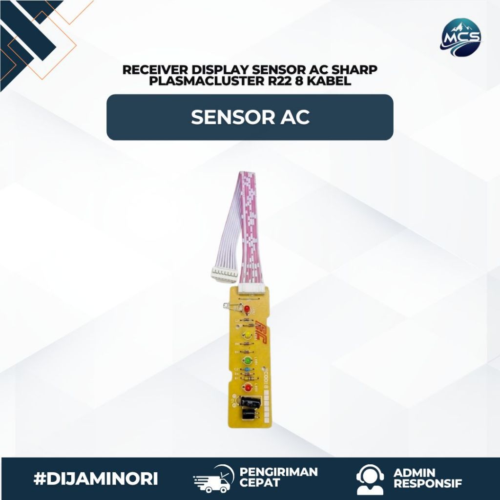 MODUL SENSOR AC SHARP PLASMACLUSTER SOKET 8 KABEL R22