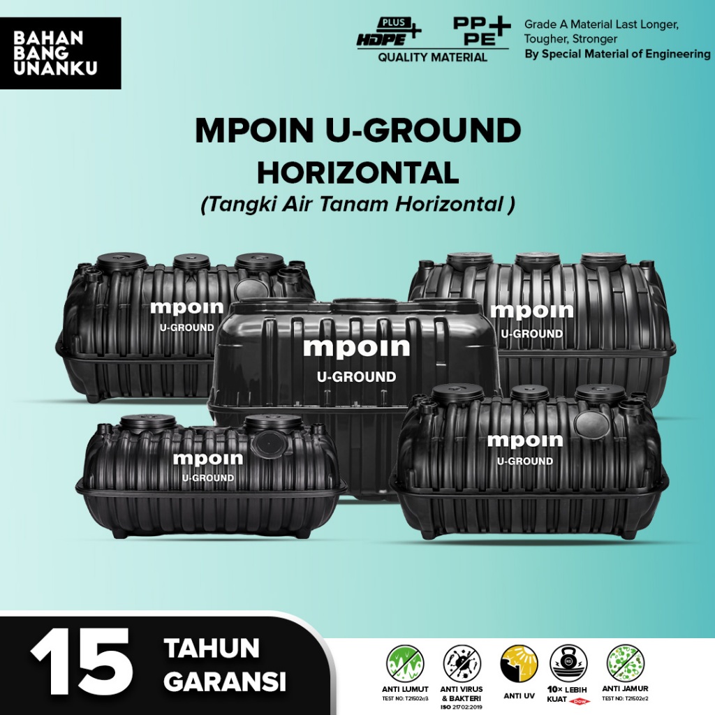 MPOIN angki Air Tanam MPOIN U-Ground Horizontal - Tandon Bawah Tanah 600 - 3000 Liter