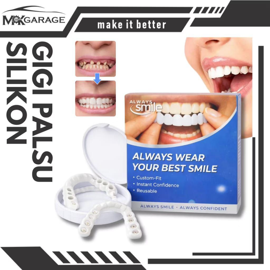 GIGI PALSU SILIKON SNAP ON SMILE ORIGINAL 100%