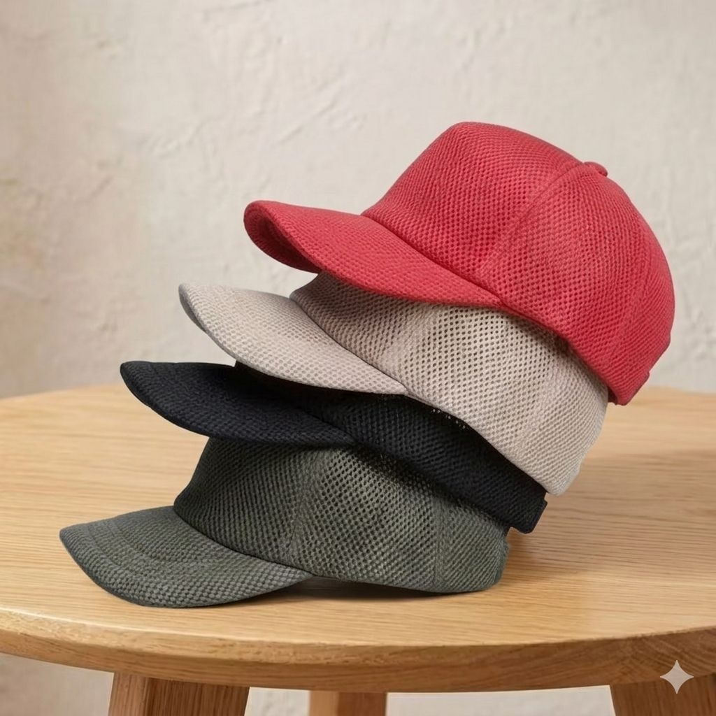 TOPI POLOS FULL JARING TOPI DOUBLE MES TOPI JARING