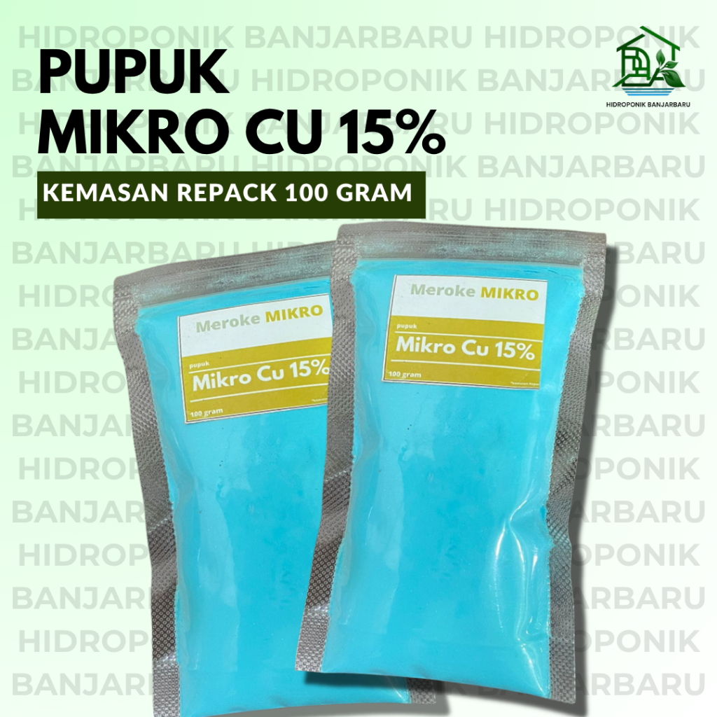 PUPUK MIKRO MEROKE CU 15% EDTA CU REPACK 100 GR