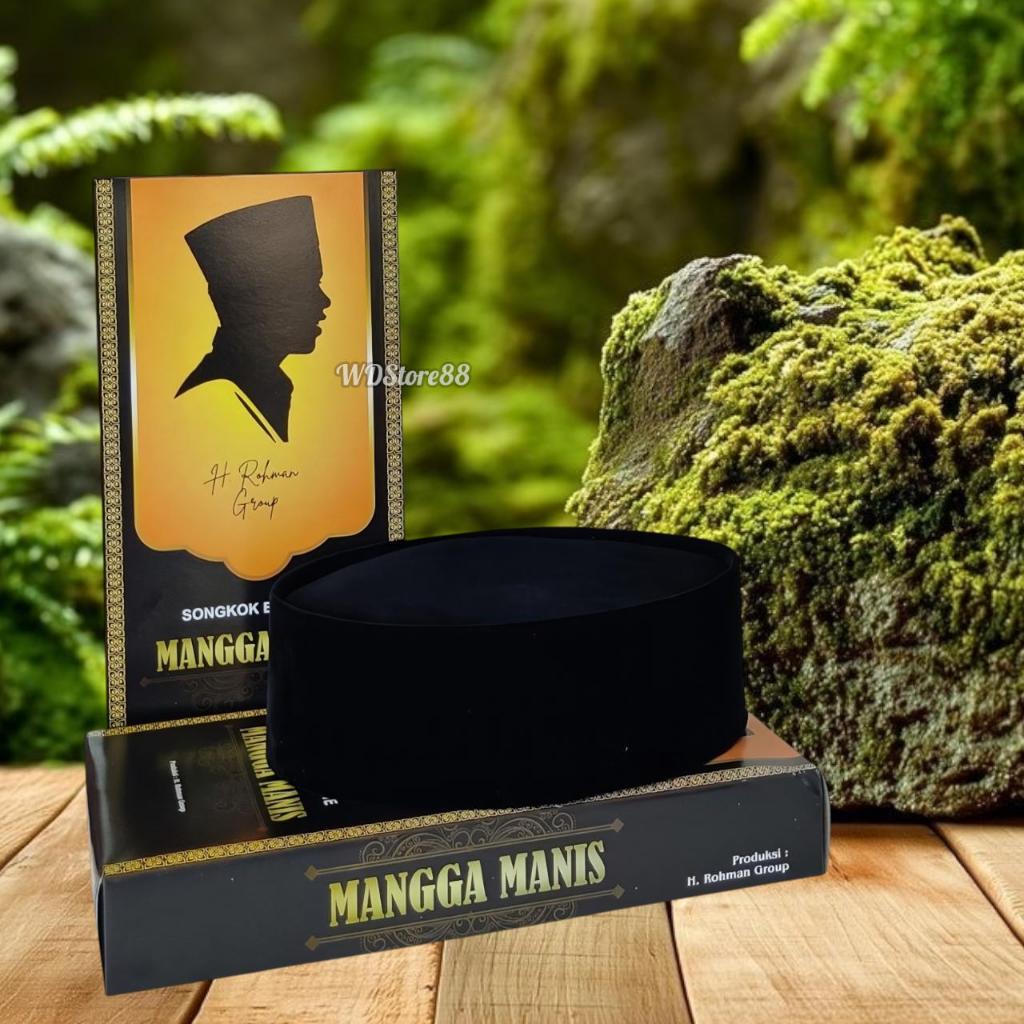 Peci Kopiah Hitam Mangga Manis | Kopeah Hitam Manis | Songkok Mangga Manis 1-10 | Peci Hitam Non AC