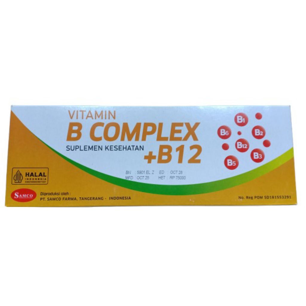 Vitamin B Complex+B12 10 Tablet Generik