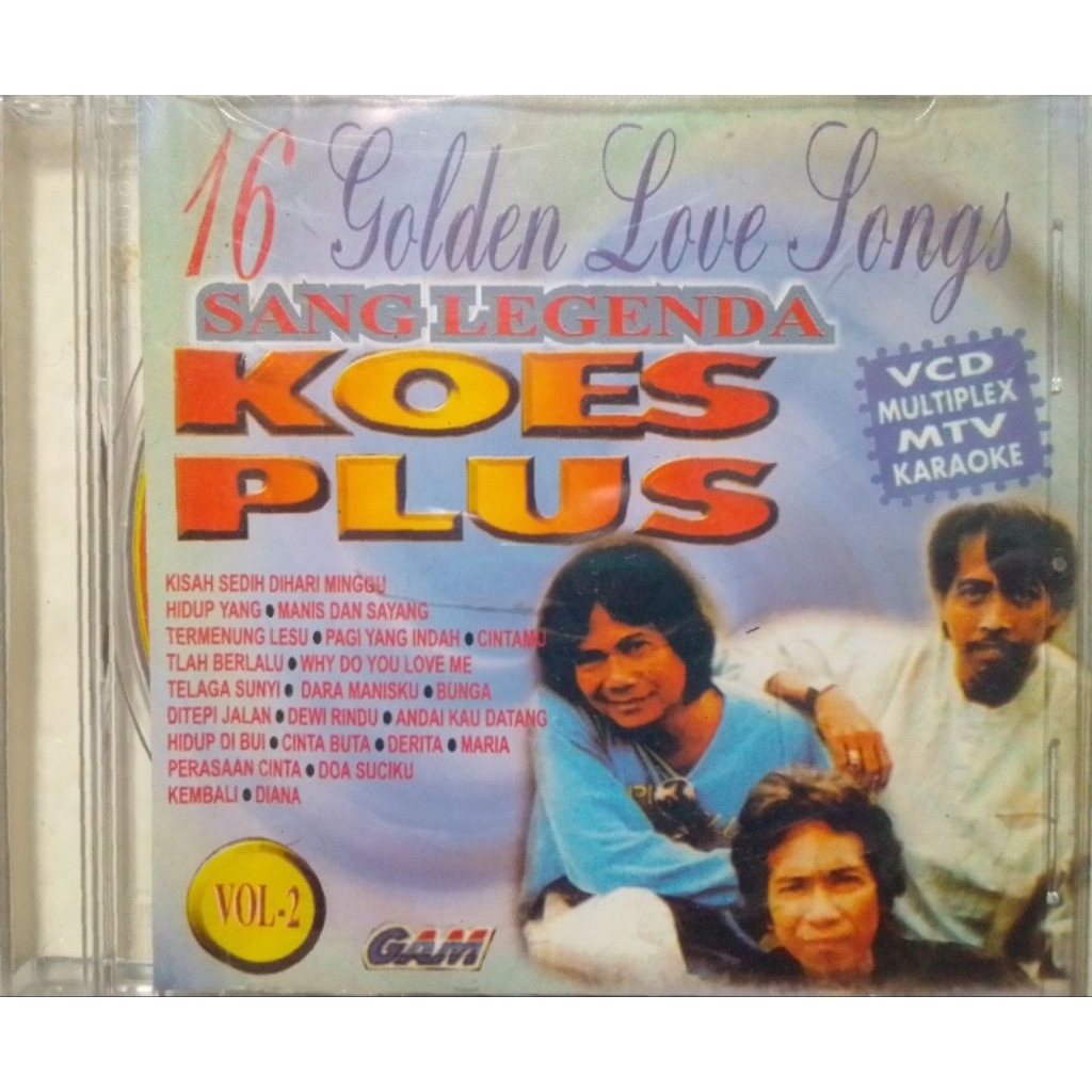 16 Golden Love Songs Sang Legenda Koes Plus VCD Multiplex Karaoke