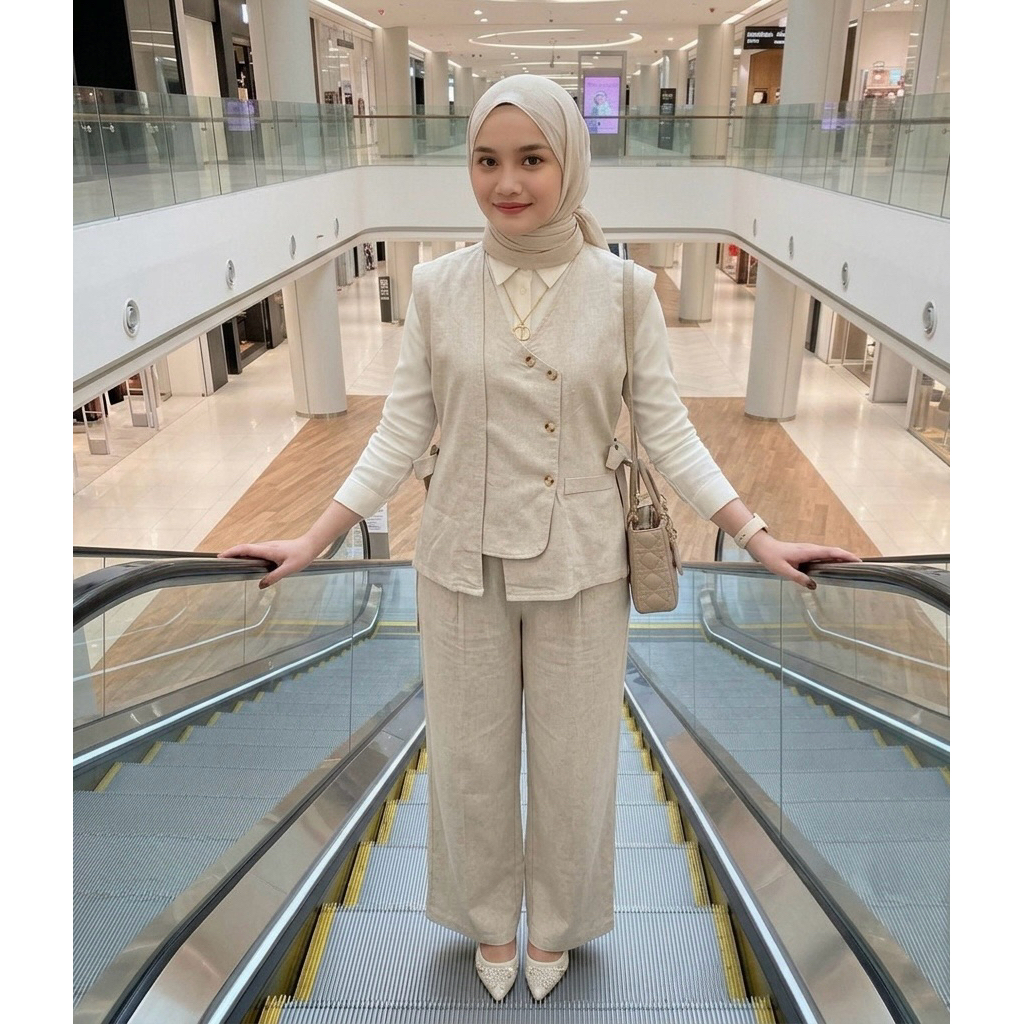 Set Vest Rompi Celana Wanita All size Cantik