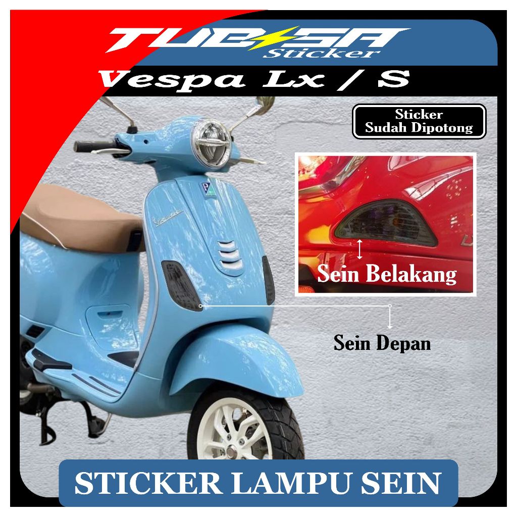 Stiker Lampu Sein Vespa LX / S 125/150 | Stiker Lampu Sein Vespa LX |  Stiker Pelindung Lampu Sein V