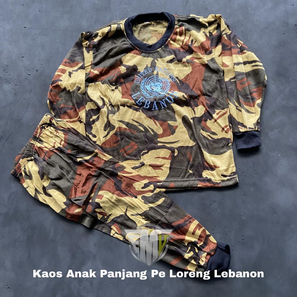Kaos Anak Panjang PE Loreng Lebanon