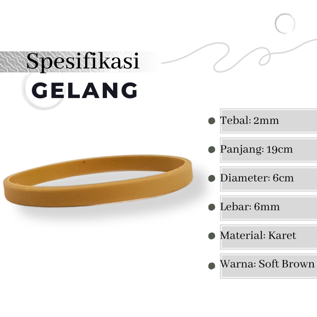 Gelang Tangan Pria - Gelang Karet Pria Distro Polos Ori - Rubber Bracelet Keren Sport Hype
