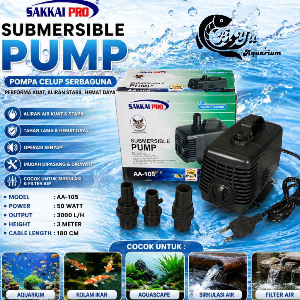 SAKKAI PRO AA 105 Pompa kolam aquarium air mancur