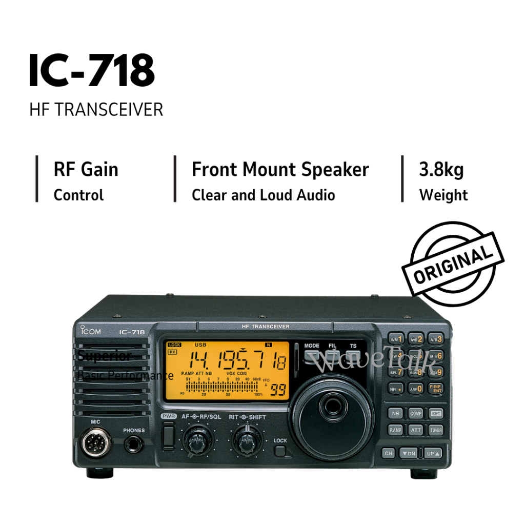 ICOM IC718/IC 718 HF TRANSCEIVER SSB ICOM IC-718 100% ORIGINAL & BARU GARANSI 1 TAHUN