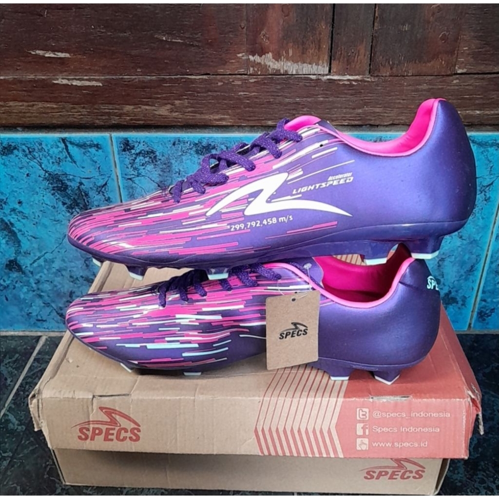Sepatu bola specs lightspeed reborn FG valhalla pink glo frosty day size 46