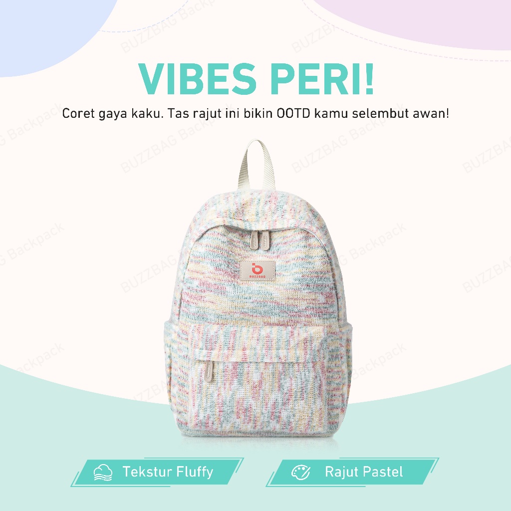 BUZZBAG - Tas ransel wanita lucu tas ransel sedang korean style ransel wanita korean style tas ranse