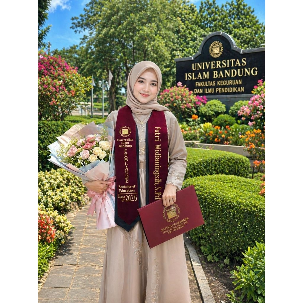 SELEMPANG LEHER/SELEMPANG WISUDA TERBARU/SASH /GRADUATION / SELEMPANG WISUDA SMA /SMK /SMP