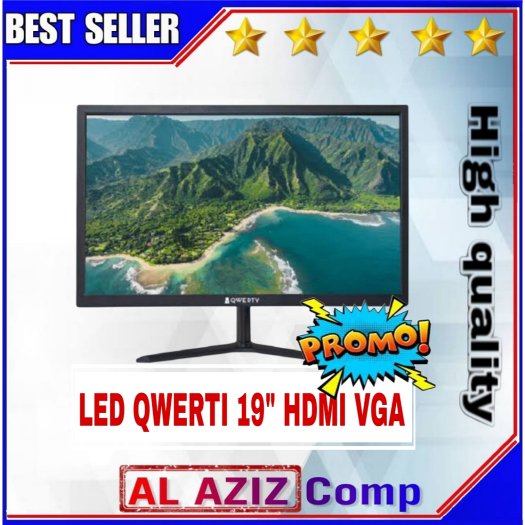 Monitor LED QWERTY 19 Inci HDMI VGA