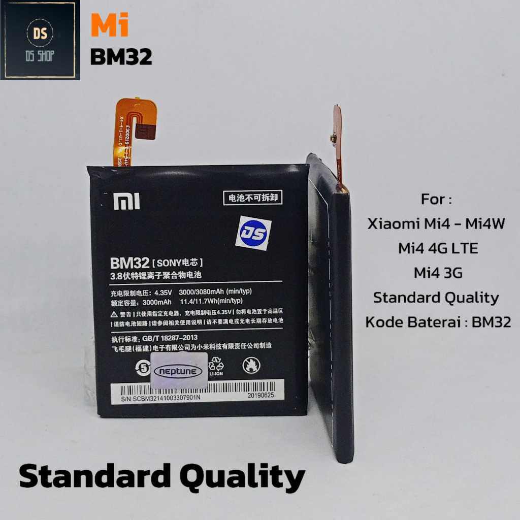 Baterai Xiaomi Redmi Mi4 Mi4W Mi 4 LTE BM32 BM 32 Ori Batrai Xiomi Double Power Batre HP Original