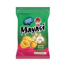 MAYASI Kacang Jepang Rasa Bawang Garlic Nut 65 gr,Kacang Mayasi Panggang Snack Halal