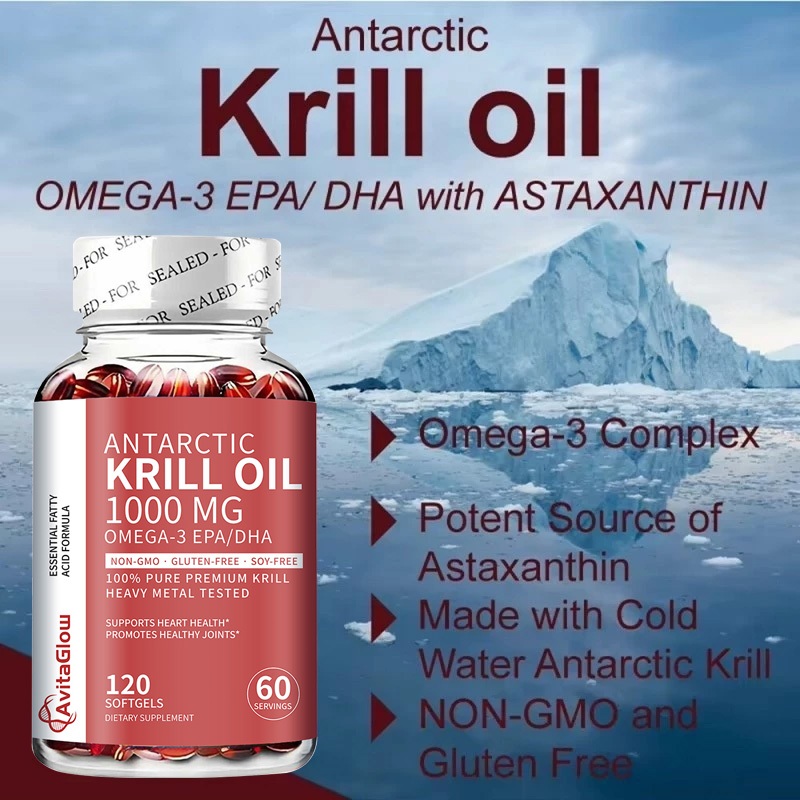 Original Antarctic Krill Oil 1000 mg 120 softgel Omega 3 EPA, DHA